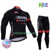 Kind Fietskleding (Wielershirt Lange Mouw + Fietsbroek Lang) 2017 Bora-Hansgrohe N003 Winter Thermal Fleece